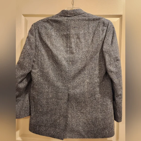 Men's Gray & Blue Accent Blazer - Picture 3 of 5